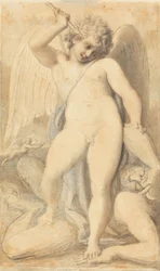 Cupid Overpowering a Satyr